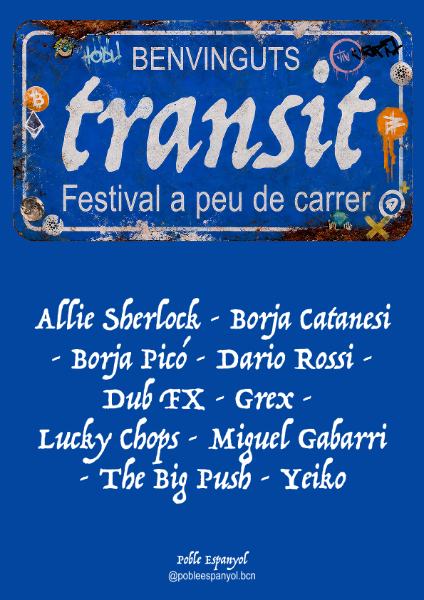 Cartel Transit — placa